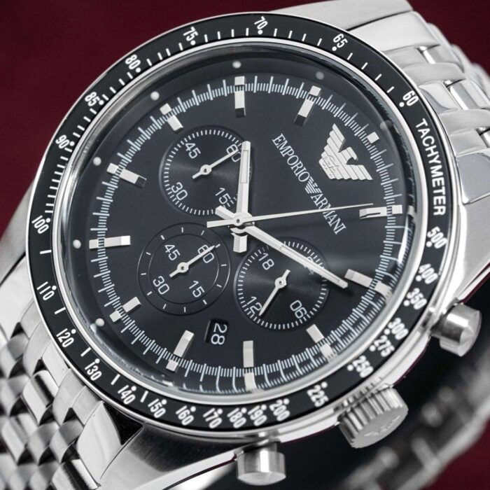 Emporio Armani Men's Tazio Chronograph Steel Watch - AR5988 - Image 4